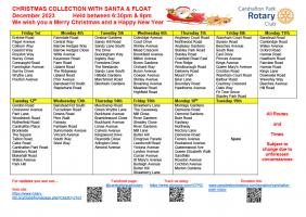 Santa now has HELP to tow his house. Thank you to all those who have contacted us and volunteered.